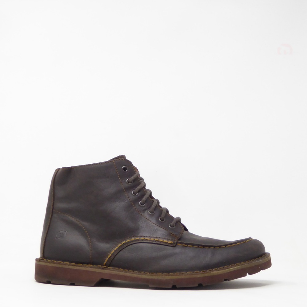 Born Mens Chukka Boots Brown Leather Moc Toe Lace Up Size 9.5